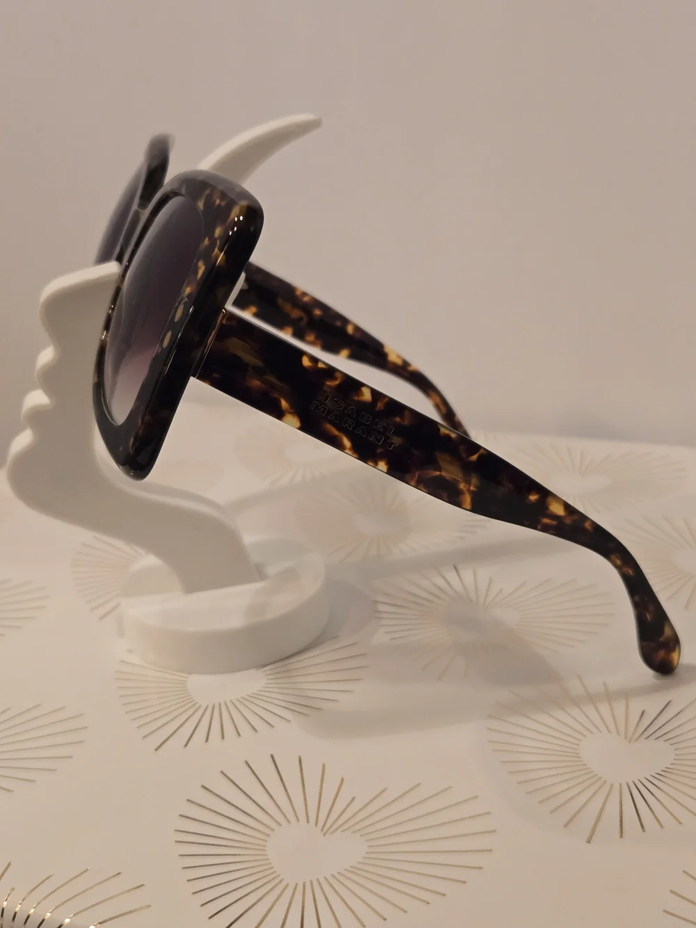 🤩Isabel Marant Women's Tortoiseshell Square Sunglasses - Brown Gradient Lenses